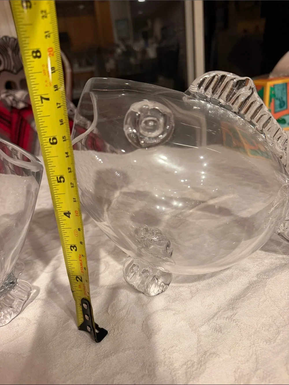 Vintage pair decorative Glass Fish Bowl , vase